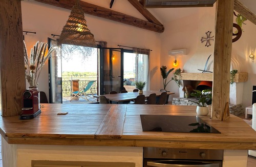 Paraza House | New! Large charming house: breathtaking 180° view of vineyards and Pyrenees mountains