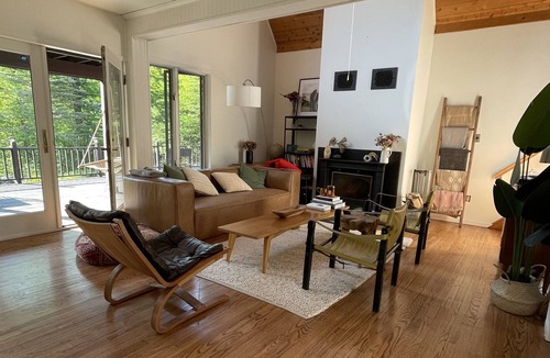 East Branch House | NEW! Large Chic & Cozy Catskills Cabin on 5.5 acres with private spring-fed pond