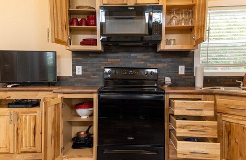 Satin Cabin | New! Lux Cabin, Bicycling on lush verdant trails