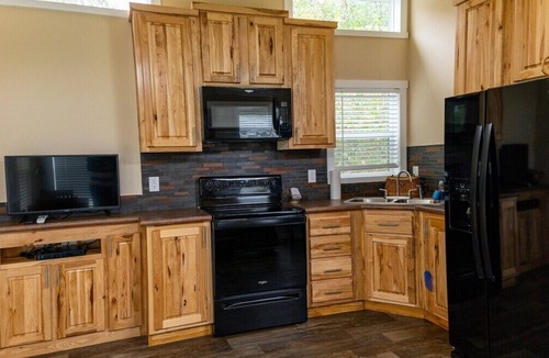 Satin Cabin | New! Lux Cabin, Bicycling on lush verdant trails