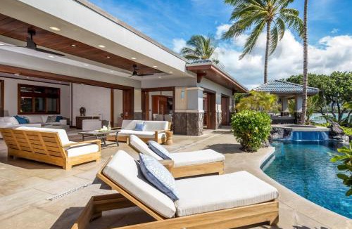 Waikoloa House | New Luxury Oceanfront 4-Bedroom Villa with Movie Theater Private Pool Hot Tub and Free Car with 6 Nights Hale Nani at Kolea Kai by KBM Resorts