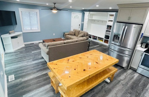 Littleton Cottage | NEW! Main lake Family-Friendly retreat with private dock, game room, & fire pit!