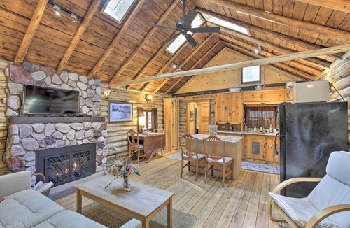 Mountain Cabin | NEW! Rustic Retreat: Private Dock, Yard, Fire Pit!