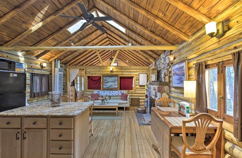 Mountain Cabin | NEW! Rustic Retreat: Private Dock, Yard, Fire Pit!