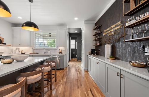 Eighth Avenue House | New Stunning 4BR Nashville Home | Rooftop Shuffleboard Mural Designer Interiors