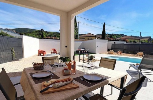Grospierres Villa | NEW: The ultimate new villa with heated private pool, rated 4 stars