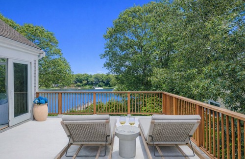 East Falmouth House | NEW Waterfront Luxury – Dock, Deck & Water Views