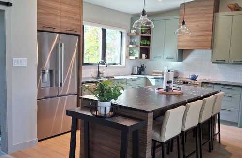 MacTier House | Newly constructed, beautiful, modern lakehouse with new barrel sauna