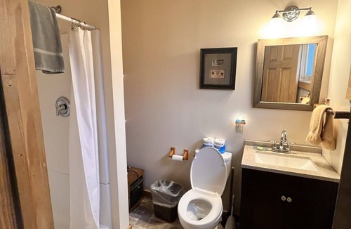 Cooke City-Silver Gate Hotel | Newly Remodeled Motel Room with 1 Queen Bed, Bathroom with shower. Mini Fridge, Coffee Maker. Situated close to the General Store in Silver Gate, MT
