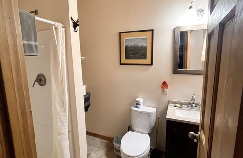 Cooke City-Silver Gate Hotel | Newly Remodeled Motel Room with 1 Queen Bed, Bathroom with shower. Mini Fridge, Coffee Maker. Situated close to the General Store in Silver Gate, MT