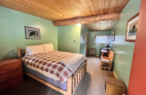 Cooke City-Silver Gate Hotel | Newly Remodeled Motel Room with 1 Queen Bed, Bathroom with shower. Mini Fridge, Coffee Maker. Situated close to the General Store in Silver Gate, MT