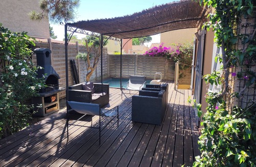 Sainte-Marie-Plage House | Nice air-conditioned house with private pool and terraces 400 m from the beach