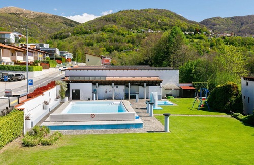 Capriasca Apartment | Nice apartment for 2 people with pool, WIFI, TV, patio and parking
