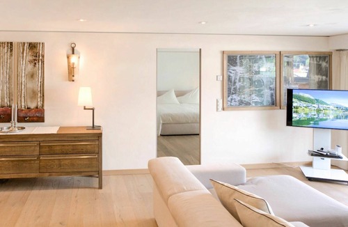 Sankt Moritz-Bad Apartment | Nice apartment for 4 guests with WIFI, TV, terrace, pets allowed, panoramic view and parking