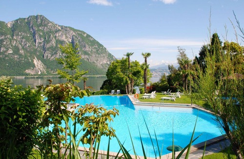 Bissone Apartment | Nice apartment for 4 guests with A/C, WIFI, pool, TV, balcony and panoramic view