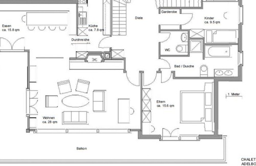 Adelboden Apartment | Nice apartment for 8 guests with WIFI, TV, balcony and parking