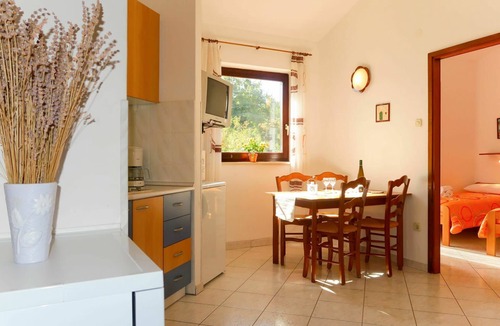Sveti Vid Dobrinjski Apartment | Nice apartment for 4 people with A/C, pool, WIFI, TV, patio and pets allowed