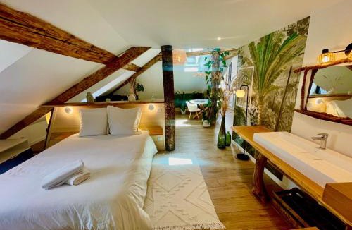 Bagneres-de-Bigorre Apartment | Nid douillet sous les toits avec jacuzzi