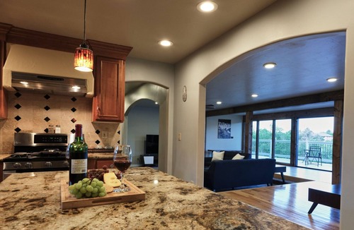 Colorado Springs House | No Cleaning Fee! Modern Broadmoor Home w/Hot Tub & Fire Pit