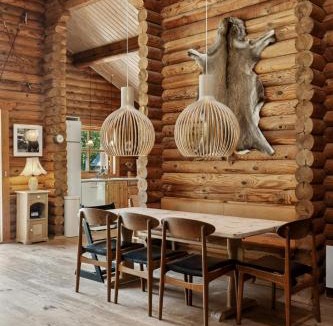 Øster Melholt House | Nordic Log Cabin With Views Over The Fields