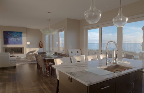 Spring Lake House | North Shore Dr-private low berm custom home; ideal beachfront location