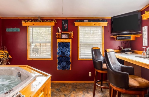 Grayling Cabin | Northern Memories Couples Getaway! Open 24/7: Jacuzzi/Grill/Firepit/Pet friendly
