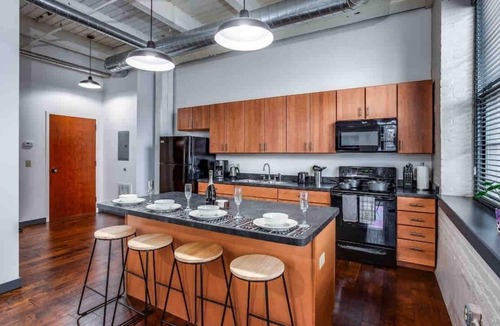 Rochester Apartment | NY Style Loft with KingBed
