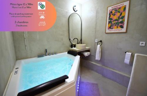 Aubervilliers Apartment | Oasis SPA Bath et Jardin Parisien