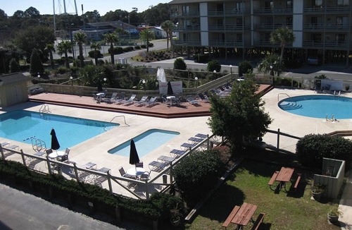 Tybee Island Condo | Ocean front! Dolphins, Big Ships, Private Beach, 3 pools