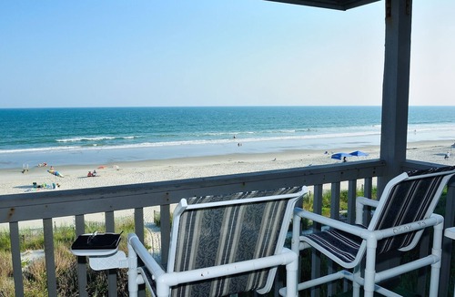 Crescent Beach Condo | Ocean Front with Incredible Views - newly remodeled, pool, in-unit washer/dryer