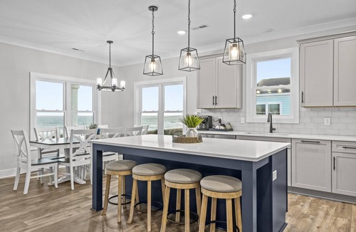 Pine Knoll Shores House | Ocean View Home with Elevator/Pool (Forever Blue)