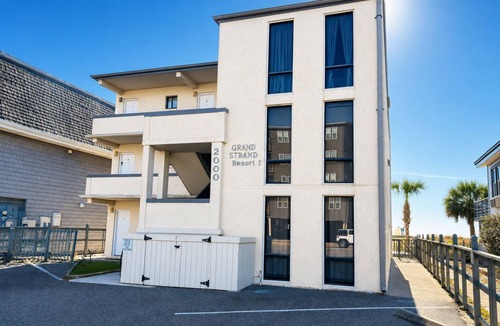 Cherry Grove Beach Condo | Oceanfront Ground Floor Walk to Shops Steps to Sand Grand Strand I 1