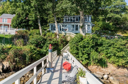 Georgetown Cottage | Oceanfront home with private deep water dock on Harmon Harbor, Georgetown, ME