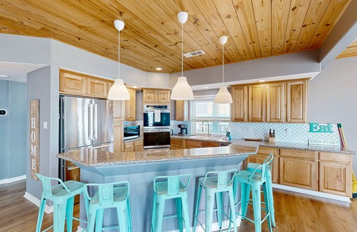 Gilchrist House | Oceanfront home with deck, gazebo & private balcony - dogs OK on the beach
