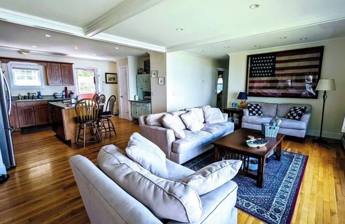 Hancock Point House | Oceanfront Jellison Beach House, fire pit, 1dog