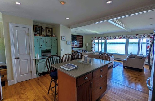 Hancock Point House | Oceanfront Jellison Beach House, fire pit, 1dog