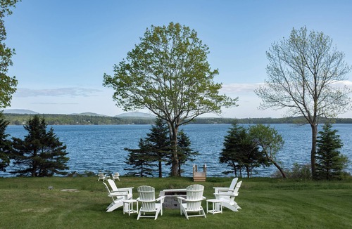 Lamoine Beach Cottage | Oceanfront + Private Shore + Fire Pit + Acadia Views