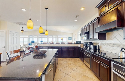 Surf City House | Oceanfront estate - heated pool, pool spa, elevator, pool table & cook's kitchen