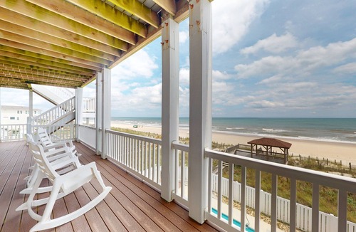 Surf City House | Oceanfront estate - heated pool, pool spa, elevator, pool table & cook's kitchen
