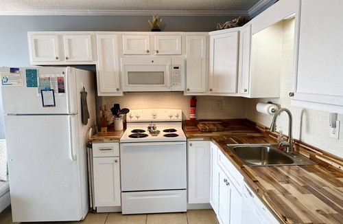 Sneads Ferry Condo | OCEANVIEW TOPSAIL ISLAND BEACH CONDO 1BR 1BA KING BED SNOWBIRD FRIENDLY