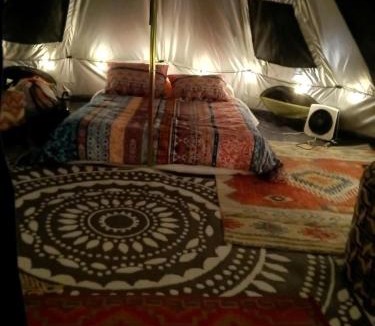 Cosby House | Off-Grid Creekside Tent Ideal for a Glamping Experience in Cosby, Tennessee