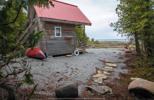 Silver Water Cabin | Off Grid Experience on the most unique alvar rock beach on Manitoulin Island.