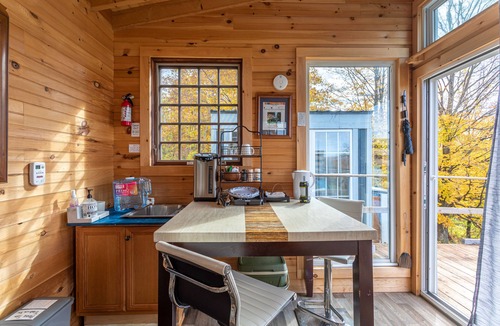 Preston-Potter Hollow Cabin | Off-Grid Glamp with Mountain Views, Indoor Hot Tub, Elevated Deck, Heat & Wi-Fi