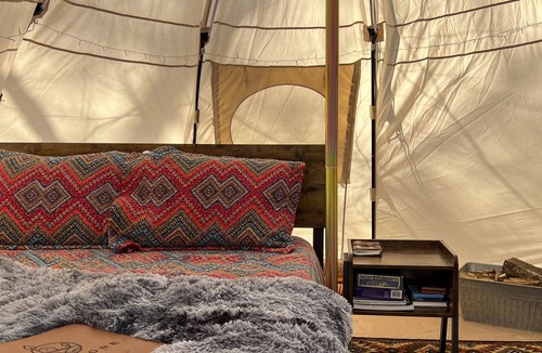 Mentone RV Rental | Off Grid Luxury Bell Tent Camping