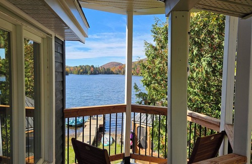 St-Adolphe-d'Howard Ski Chalet | Oh Chalet Calm, with lake view and sandy beach