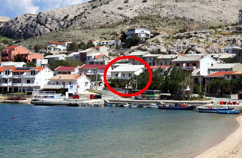 Metajna Apartment | One bedroom apartment with balcony and sea view Metajna, Pag (A-6498-e)