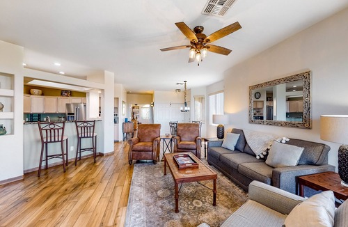 Rancho Vistoso Condo | Open & bright condo with WiFi, W/D, pool, hot tub & panoramic views