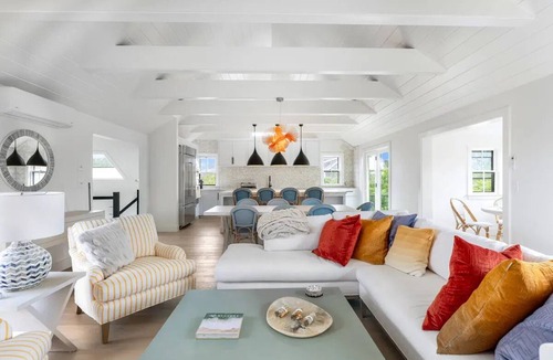 Madaket House | Open floor plan home with multiple decks