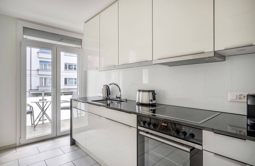 Sihlfeld Apartment | Open Wiedikon 1BR w/Private W/D, near Shops, by Blueground