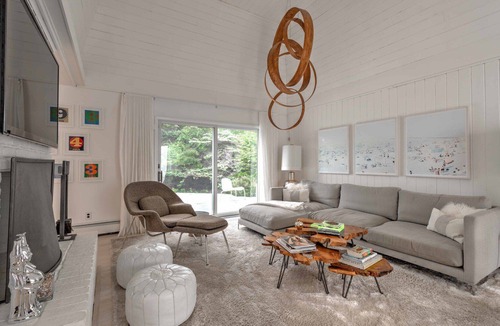 Beach Hampton House | Organic-Modern Style home with private pool, open-floor plan, grand back...